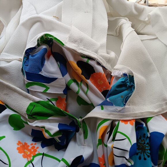 1OF1 Sz 8 True Vintage Sleeveless Floral Print Maxi Dress 1970's Boho Hippy Mom - Picture 8 of 8